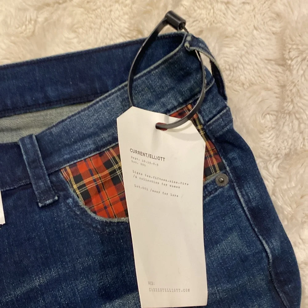 Current/Elliott the Stiletto in Ervin skinny plaid packets jeans size 12